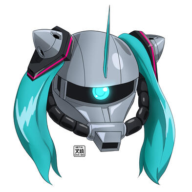 ZakuMiku-Head Shot